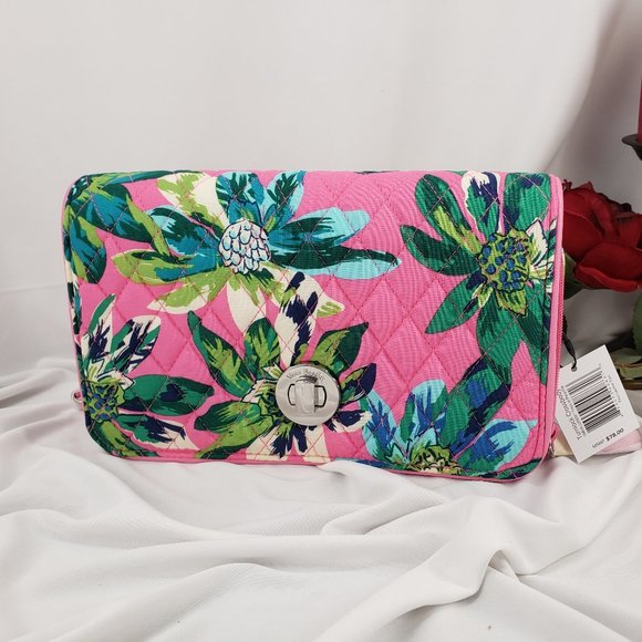Vera Bradley Turnlock Crossbody, Tropical Paradise - Picture 2 of 5